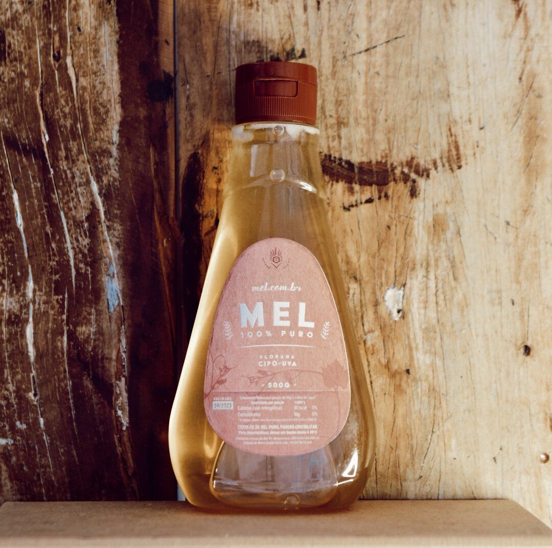 Mel de Cipó-Uva: Bisnaga de 500g (Super Claro!)