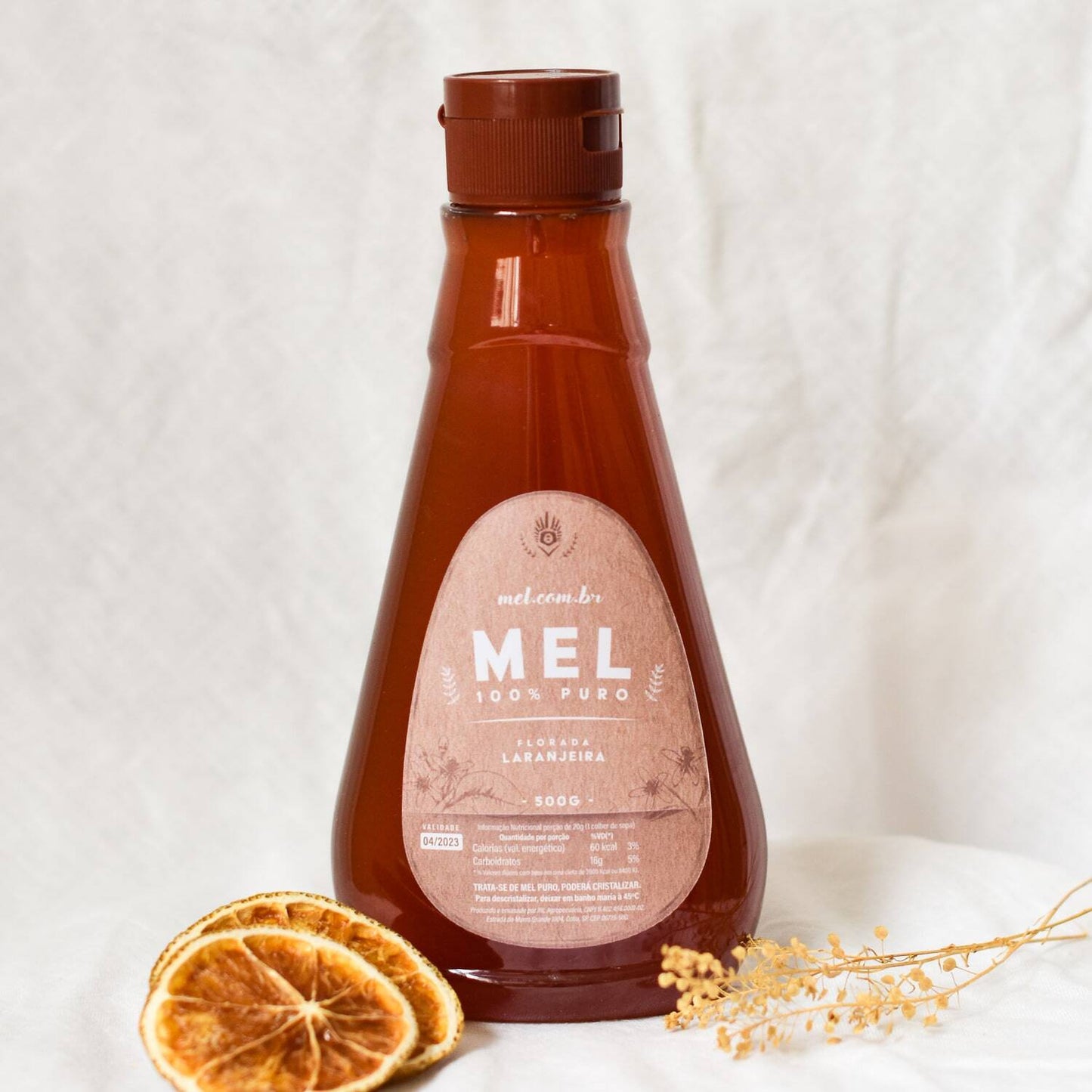 Mel de Laranjeira: Bisnaga de 500g. Apiário Iraê!